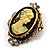 Small Antique Gold Cameo Brooch (Bronze&Brown) - view 2