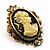 Small Antique Gold Cameo Brooch (Bronze&Brown) - view 3