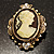 Small Antique Gold Cameo Brooch (Bronze&Brown) - view 5