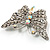 Diamante Filigree Butterfly Pin (Silver Tone) - view 7
