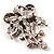 Red Crystal Grapes And Bow Brooch (Silver Tone) - view 6