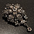 Chic Black Swarovski Crystal Charm Brooch (Black Tone) - view 8