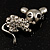 Little Mouse Crystal Brooch (Silver Tone) - view 2