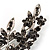 Romantic Swarovski Crystal Floral Brooch (Silver&Dim Grey) - view 3