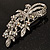 Romantic Swarovski Crystal Floral Brooch (Silver&Clear) - view 7
