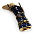 Dark Blue Stiletto High Boot Pin Brooch - view 7