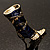 Dark Blue Stiletto High Boot Pin Brooch - view 8