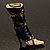Dark Blue Stiletto High Boot Pin Brooch - view 9
