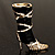 Black Stiletto High Boot Pin Brooch - view 6