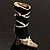 Black Stiletto High Boot Pin Brooch - view 7