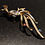 Stunning CZ Firebird Brooch (Gold Tone) - view 7