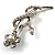 Clear Crystal Daisy Brooch (Silver Tone) - view 3