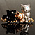'Adorable Kittens' Fashion Brooch (Gold Tone) - view 2