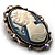 Classic Cameo AB Crystal Brooch (Antique Silver) - view 2