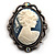 Classic Cameo AB Crystal Brooch (Antique Silver)