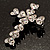 Clear Swarovski Crystal Cross Brooch (Silver Tone) - view 8