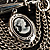 Vintage Cameo Locket, Angel, Key, Flower And Chain Pin Brooch (Burn Silver Finish) - view 7