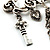 'Love', Key, Lock, Heart And Tassel Safety Pin Brooch (Antique Silver Tone) - view 4