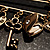 Key, Lock And Heart Locket Charm Safety Pin Brooch (Burn Gold Finish) - view 4