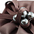 Light Grey Fabric Imitation Pearl Flower Brooch - view 6