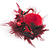'Fluffy Paradise' Hair Clip/ Brooch (Black & Red) - Catwalk 2011 - view 3
