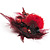 'Fluffy Paradise' Hair Clip/ Brooch (Black & Red) - Catwalk 2011 - view 5
