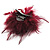 'Fluffy Paradise' Hair Clip/ Brooch (Black & Red) - Catwalk 2011 - view 6