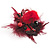 'Fluffy Paradise' Hair Clip/ Brooch (Black & Red) - Catwalk 2011 - view 7