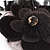 Black Feather Flower And Butterfly Fabric Hair Clip/ Brooch (Catwalk - 2014) - view 5