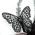 Black Feather Flower And Butterfly Fabric Hair Clip/ Brooch (Catwalk - 2014) - view 6