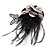Black Feather Flower And Butterfly Fabric Hair Clip/ Brooch (Catwalk - 2014) - view 10