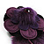 Deep Purple Feather Flower And Butterfly Fabric Hair Clip/ Brooch (Catwalk - 2014) - view 6