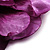 Large Purple Crystal Fabric Rose Brooch - view 6