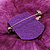 Large Purple Crystal Fabric Rose Brooch - view 8