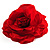 Large Red Fabric Rose Brooch - view 2