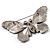 Gigantic Pave Swarovski Crystal Butterfly Brooch (Clear&Black) - view 7