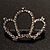 Black Tone Crystal Crown Brooch (Dim Grey) - view 2