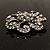 Charming Diamante Floral Brooch (Silver Tone) - view 5
