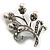 Snow White Imitation Pearl Floral Brooch (Silver Tone) - view 6