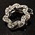 Diamante Floral Scarf Pin/ Brooch (Silver Tone) - view 10