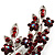 Romantic Swarovski Crystal Floral Brooch (Silver&Red) - view 3