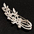 Romantic Swarovski Crystal Floral Brooch (Silver&Red) - view 6