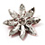 Hot Red Swarovski Crystal Bridal Corsage Brooch (Silver Tone) - view 5