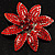 Carrot Red Swarovski Crystal Bridal Corsage Brooch (Silver Tone) - view 2