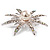Bridal Crystal Simulated Pearl Star Brooch (Silver Tone) - view 4