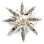 Bridal Crystal Simulated Pearl Star Brooch (Silver Tone) - view 3