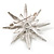 Bridal Crystal Simulated Pearl Star Brooch (Silver Tone) - view 5