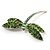 Classic Grass Green Swarovski Crystal Dragonfly Brooch (Silver Tone) - view 8