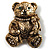Vintage Crystal Teddy Bear Brooch (Antique Gold Tone) - view 5