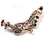 Multicoloured Crystal Peacock Brooch (Pink Gold Tone) - view 3
